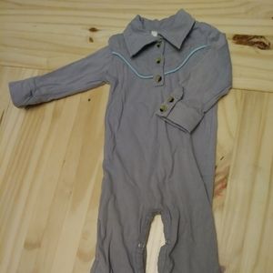 Kate Quinn organics gray cowboy shirt romper